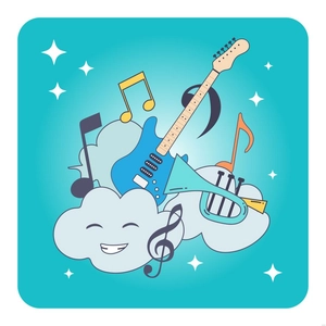 Cartoon Music Illustration