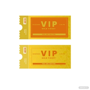 Gold Ticket Vector