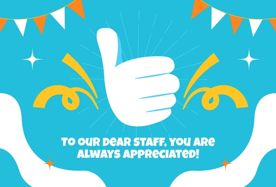 Free Staff Appreciation Card Template to Edit Online