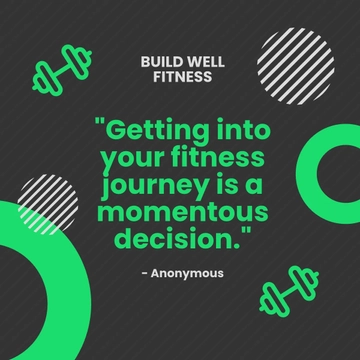 Free Animated Fitness Quote Post, Instagram, Facebook Template to Edit Online