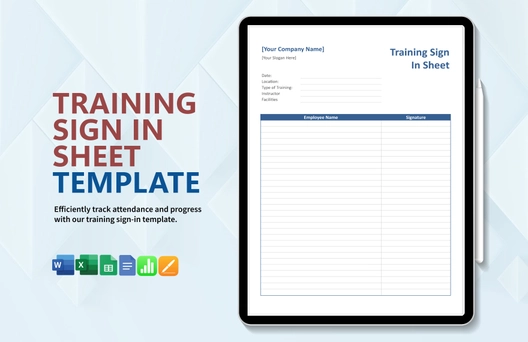 Training Sign in Sheet Template