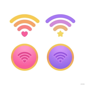 Cute WiFi Symbol Vector