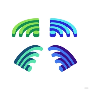 Isometric WiFi Vector