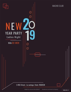 New Year Flyer Template