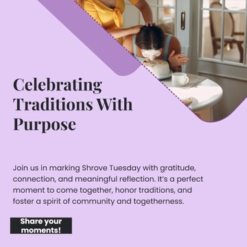 Free Shrove Tuesday LinkedIn Post Template to Edit Online