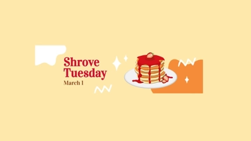 Free Shrove Tuesday Youtube Banner Template to Edit Online