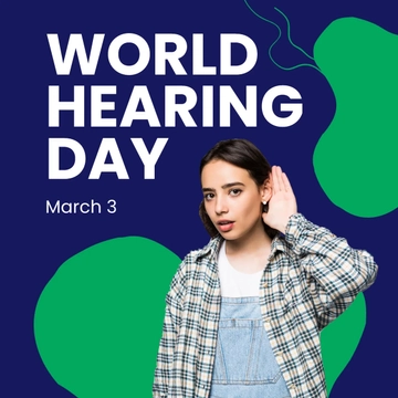 Free World Hearing Day Instagram Post Template to Edit Online
