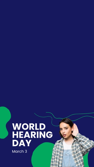 Free World Hearing Day Snapchat Geofilter Template to Edit Online