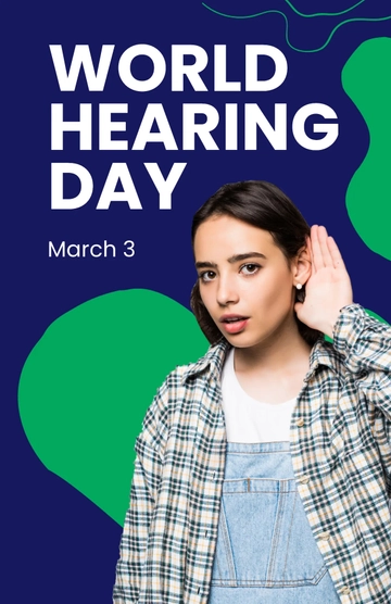Free World Hearing Day Poster Template to Edit Online