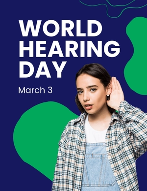 World Hearing Day Flyer Template