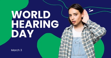 Free World Hearing Day Facebook Post Template to Edit Online