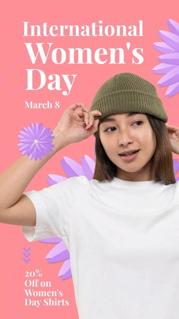Free Women's Day Offer WhatsApp Post Template to Edit Online