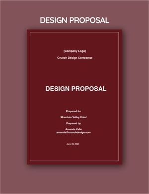 Sample Design Proposal Template