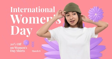 Free Women's Day Offer Facebook Post Template to Edit Online