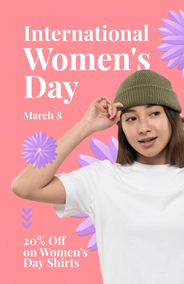 Free Women's Day Offer Poster Template to Edit Online