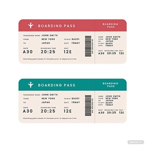 Boarding Pass Ticket Vector