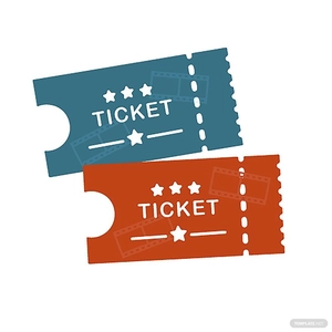 Cartoon Movie Ticket Vector