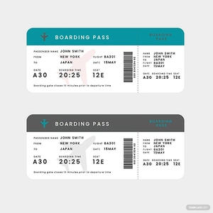 Plane Ticket Vector