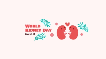 Free World Kidney Day YouTube Banner Template to Edit Online
