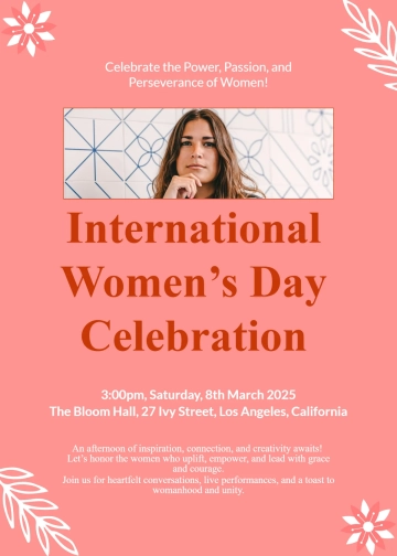 Free Creative Women's Day Invitation Template to Edit Online