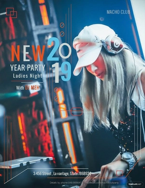 New Year Party Flyer Template