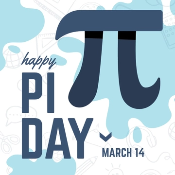 Free Pi Day LinkedIn Post Template to Edit Online