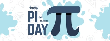 Free Pi Day Facebook Cover Template to Edit Online