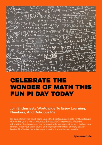 Free Pi Day Poster Template to Edit Online