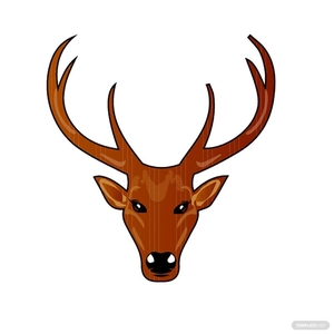 Deer Face Vector