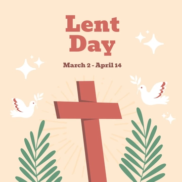 Free Lent Day Instagram Post Template to Edit Online