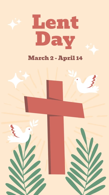 Free Lent Day Whatsapp Post Template to Edit Online