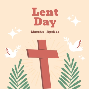 Free Lent Day LinkedIn Post Template to Edit Online