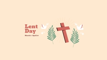 Free Lent Day Youtube Banner Template to Edit Online