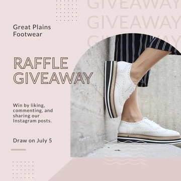 Free Raffle Instagram Giveaway Template to Edit Online