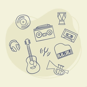 Doodle Music Illustration