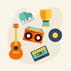 Flat Music Illustration