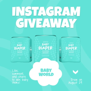 Free Baby Products Instagram Giveaway Template to Edit Online