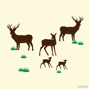 Deer Scene Vector