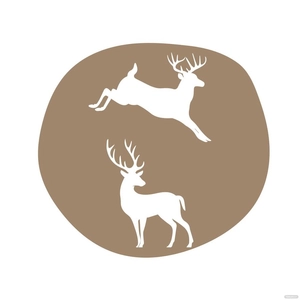 White Deer Vector