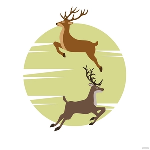 Jumping Deer Vector