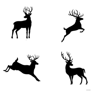 Black Deer Vector