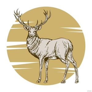 Vintage Deer Vector