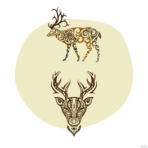 Tribal Deer Vector