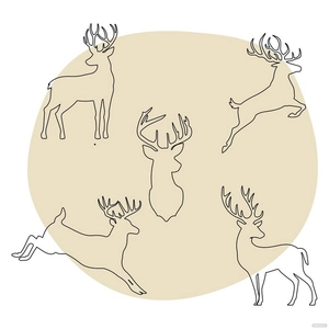 Deer Outline Vector