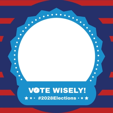 Free Election Facebook Profile Frame Template to Edit Online
