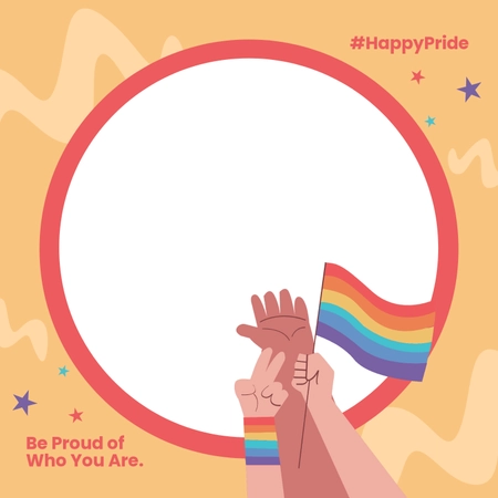 Free Pride Facebook Profile Frame Template to Edit Online