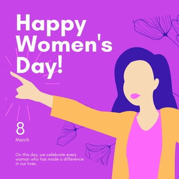 Free Women's Day Instagram Ad Template to Edit Online