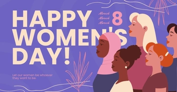 Free Women's Day Facebook Ad Template to Edit Online