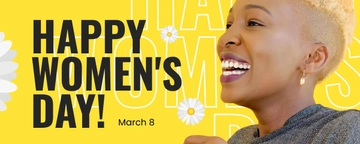 Free Happy Women's Day Twitch Banner Template to Edit Online