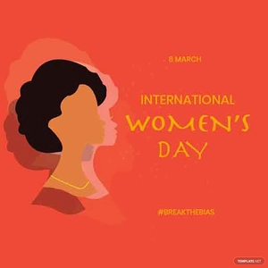 Happy Women's Day Text Vector